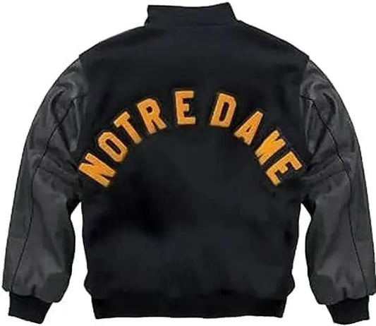 Men's Notre Dame Bomber Letterman Irish Logo Jacket