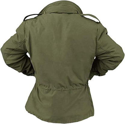 Men's John Rambo First Blood Sylvester Stallone M65 Military US Army Olive Green Cotton Coat Jacket