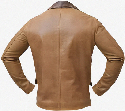 Men's Genuine Arthur Morgan Style Jacket | Red Redemption Coat | Classic Button Front Leather Blazer