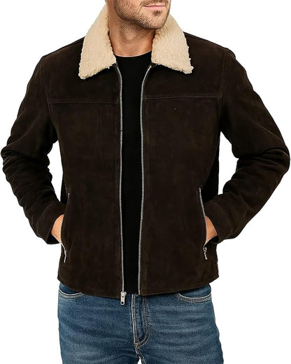 The Walking Dead Season 4 Rick Grimes Jacket - Andrew Lincoln 100% Suede Leather Jacket
