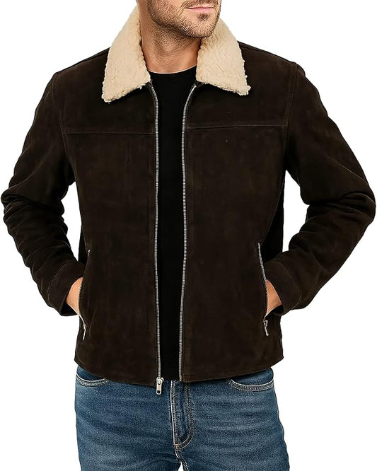 The Walking Dead Season 4 Rick Grimes Jacket - Andrew Lincoln 100% Suede Leather Jacket