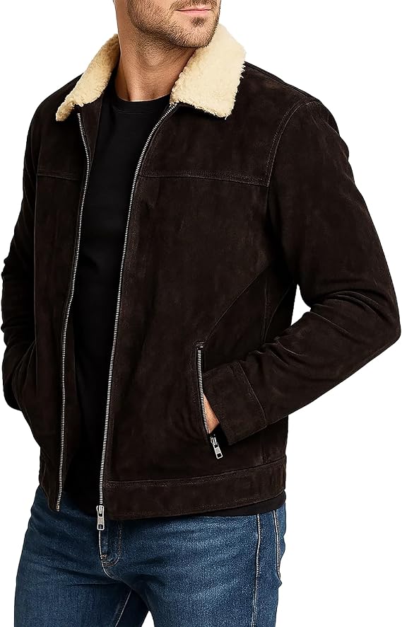 The Walking Dead Season 4 Rick Grimes Jacket - Andrew Lincoln 100% Suede Leather Jacket