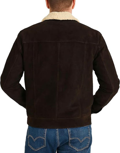 The Walking Dead Season 4 Rick Grimes Jacket - Andrew Lincoln 100% Suede Leather Jacket